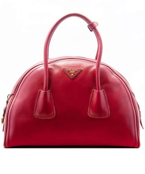 prada bowling red|Prada handbags.